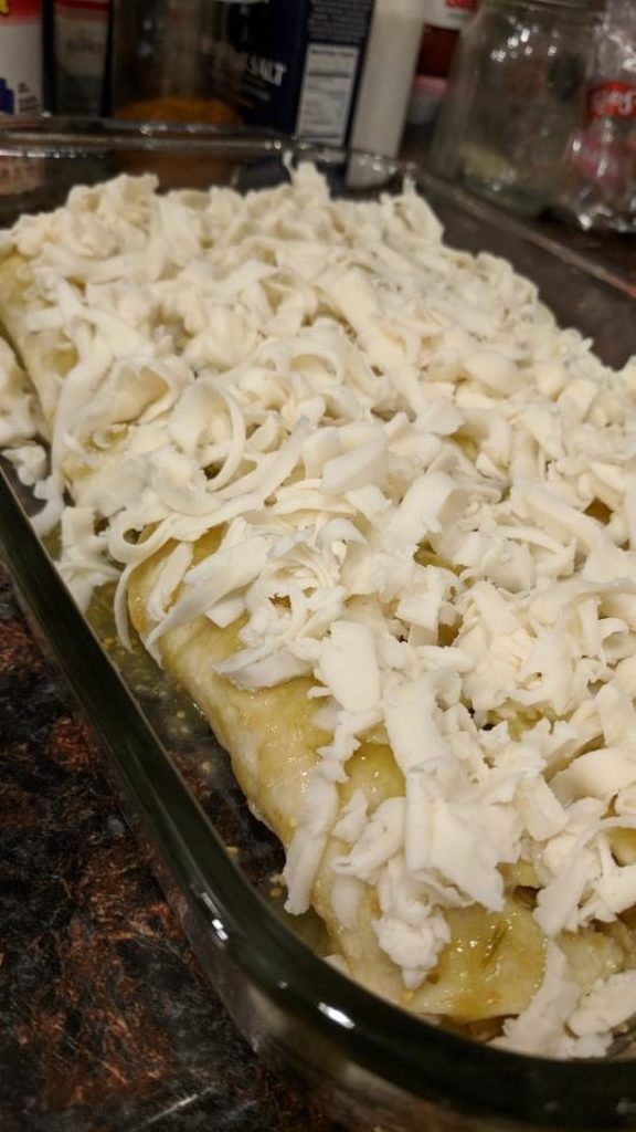 Vegan Enchiladas Suizas with El Pato Green Sauce Deliciously vegan!